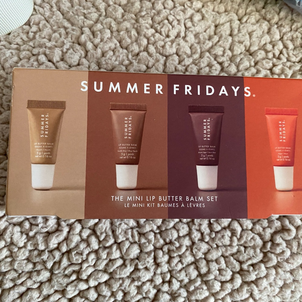 NIB Summer Fridays lip balm mini set